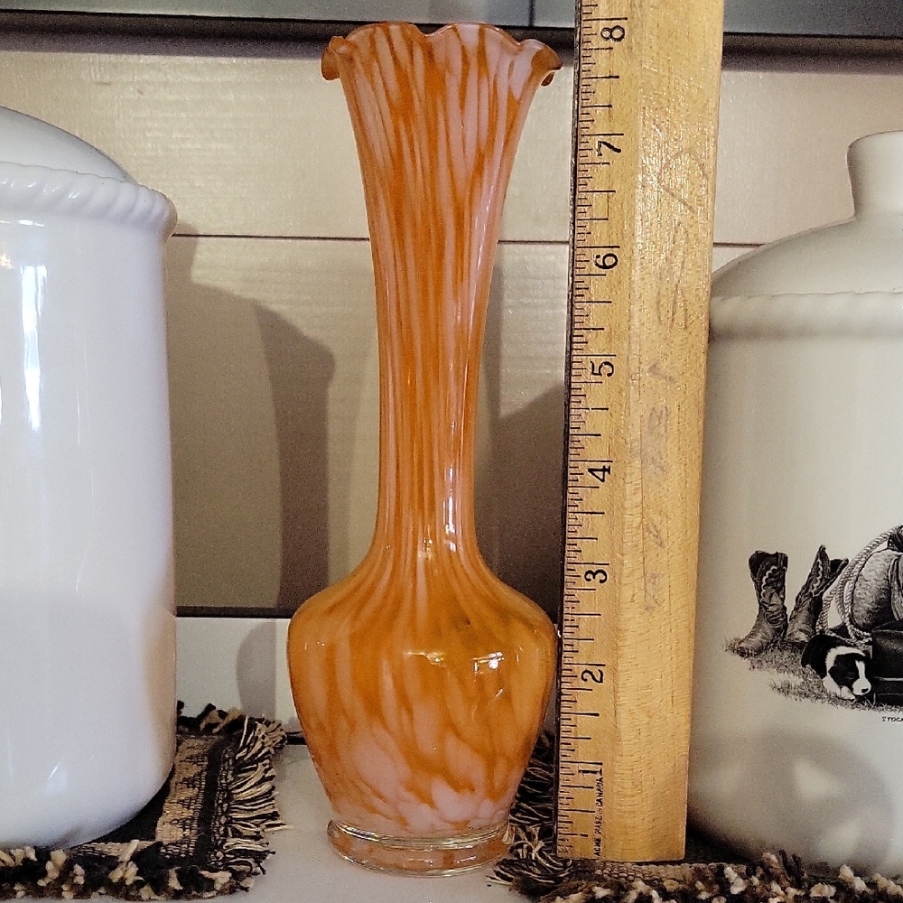 Blown Glass Swirl Vase